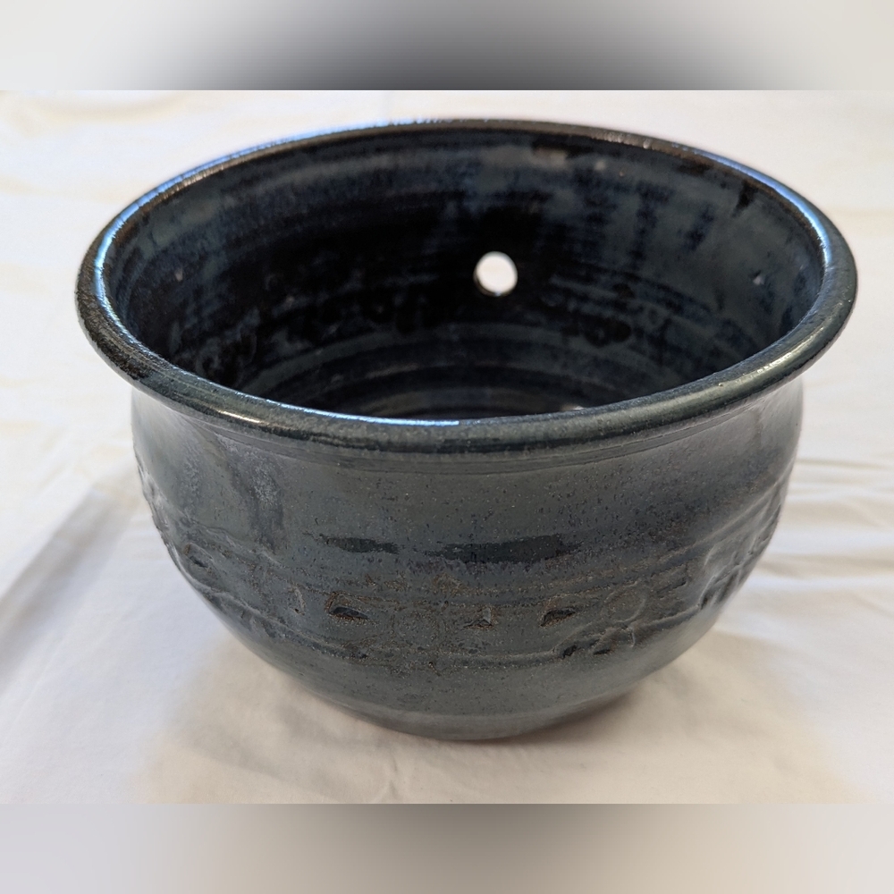 Oceanic Blue Artisanal Ceramic Bowl